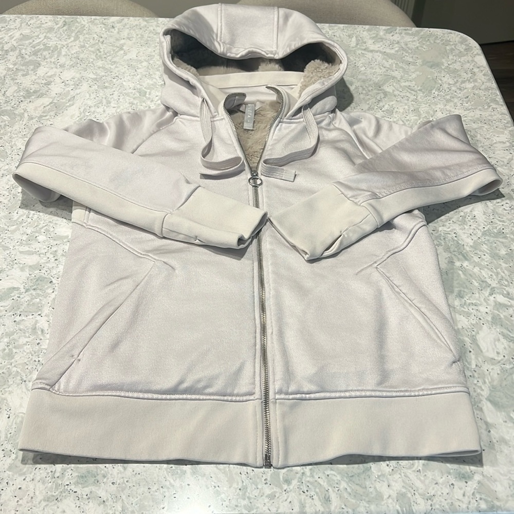Athleta hooded jacket with Sherpa lining